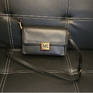 Michael Kors Black Crossbody with Gold Accents